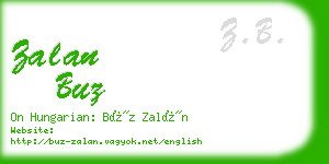 zalan buz business card